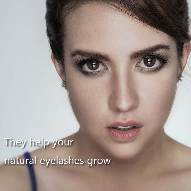 They help your natural eyelashes grow